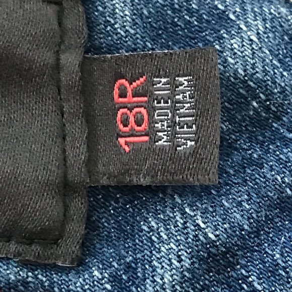 Torrid Premium Jeans Women 18 Blue Mid Rise Beaded Floral Stretch Preppy 17974 - Picture 4 of 15